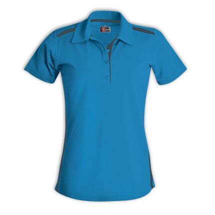 Ladies Vector Polo - Cyan/Graphite