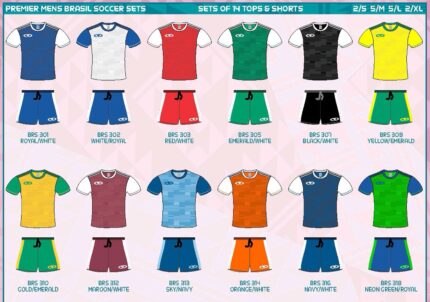 Mens Brasil Soccer Team Set