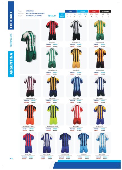 Argentina Soccer Kit Mens