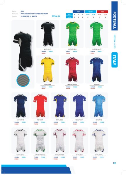 Italy Soccer Kit Mens