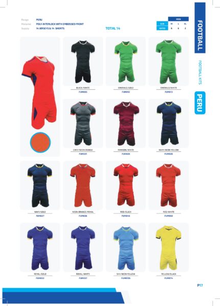Peru Soccer Kit Mens